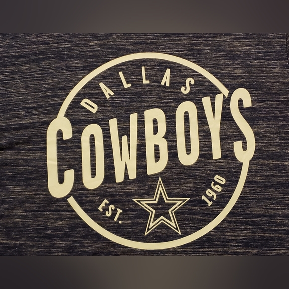 DALLAS COWBOYS Men's "Fischer Ringer" Heathered Navy Blue T-Shirt (L, XL, 2XL,3X - Picture 2 of 5